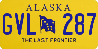 AK license plate GVL287
