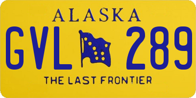 AK license plate GVL289