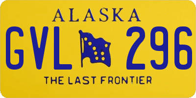 AK license plate GVL296