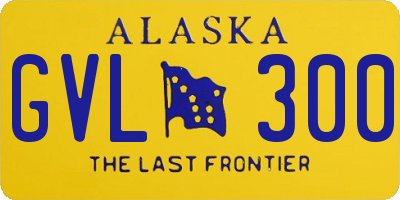 AK license plate GVL300
