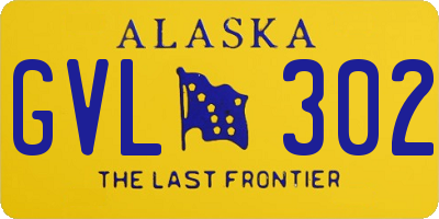 AK license plate GVL302