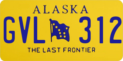 AK license plate GVL312