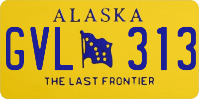 AK license plate GVL313