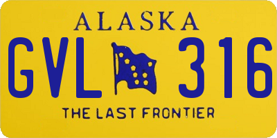 AK license plate GVL316