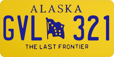 AK license plate GVL321