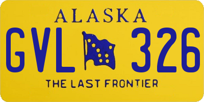 AK license plate GVL326