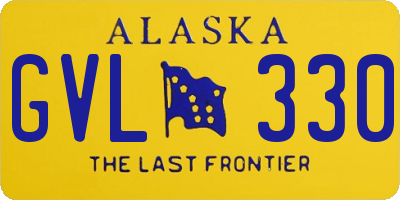 AK license plate GVL330