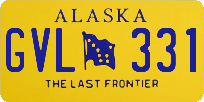 AK license plate GVL331