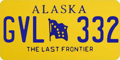 AK license plate GVL332