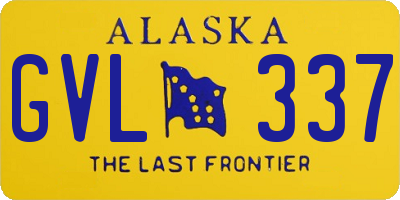 AK license plate GVL337