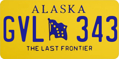 AK license plate GVL343