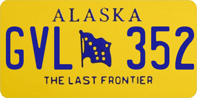 AK license plate GVL352