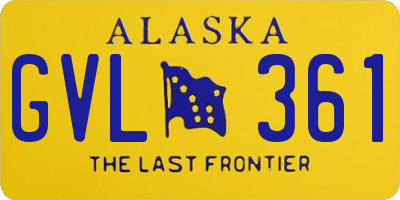 AK license plate GVL361