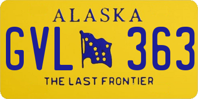 AK license plate GVL363