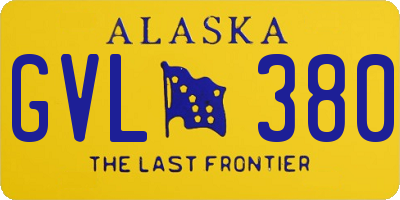 AK license plate GVL380