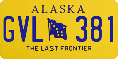 AK license plate GVL381