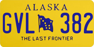 AK license plate GVL382