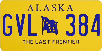 AK license plate GVL384