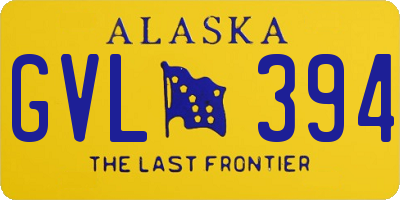 AK license plate GVL394
