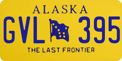 AK license plate GVL395