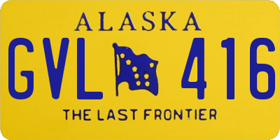 AK license plate GVL416