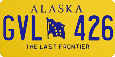 AK license plate GVL426