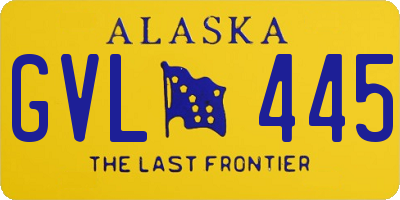 AK license plate GVL445