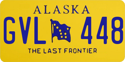 AK license plate GVL448