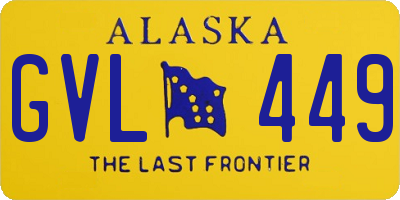 AK license plate GVL449