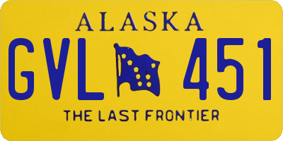 AK license plate GVL451