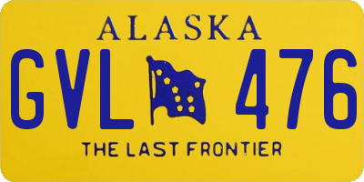 AK license plate GVL476