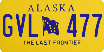 AK license plate GVL477