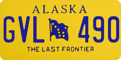 AK license plate GVL490