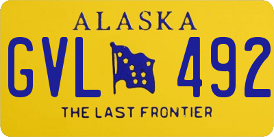 AK license plate GVL492