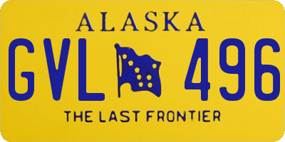 AK license plate GVL496