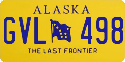 AK license plate GVL498