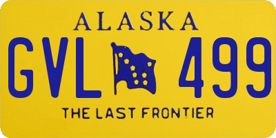 AK license plate GVL499