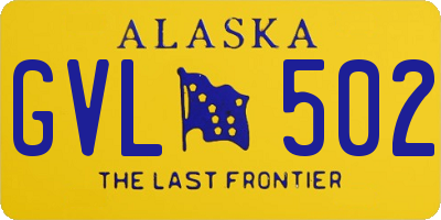 AK license plate GVL502
