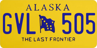 AK license plate GVL505