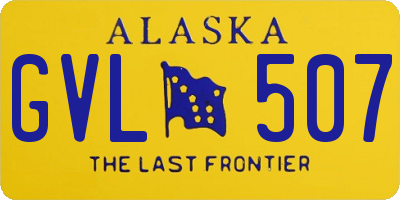 AK license plate GVL507