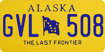 AK license plate GVL508