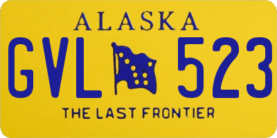 AK license plate GVL523