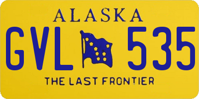 AK license plate GVL535