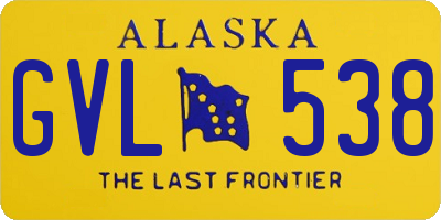 AK license plate GVL538