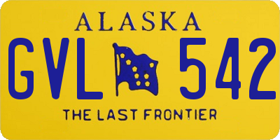 AK license plate GVL542