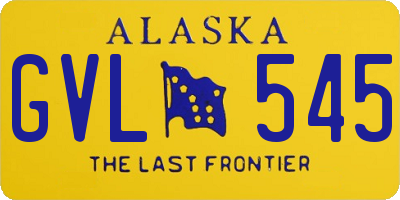 AK license plate GVL545