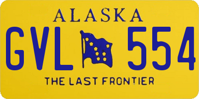AK license plate GVL554