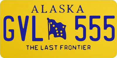 AK license plate GVL555