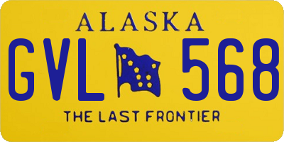 AK license plate GVL568