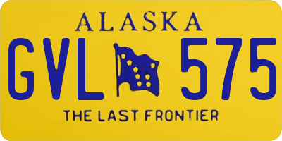 AK license plate GVL575